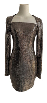 Golden sequin dress